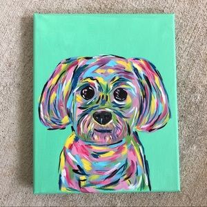 CUSTOM pet portrait 8x10 Lilly Pulitzer style dog